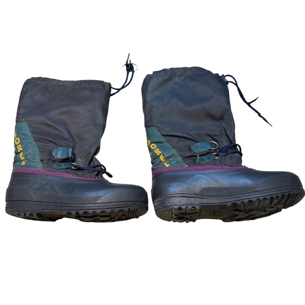 Sorel Youth Size 3 Winter Snow Boots‎ Waterproof Rubber Felt Lined Insulated